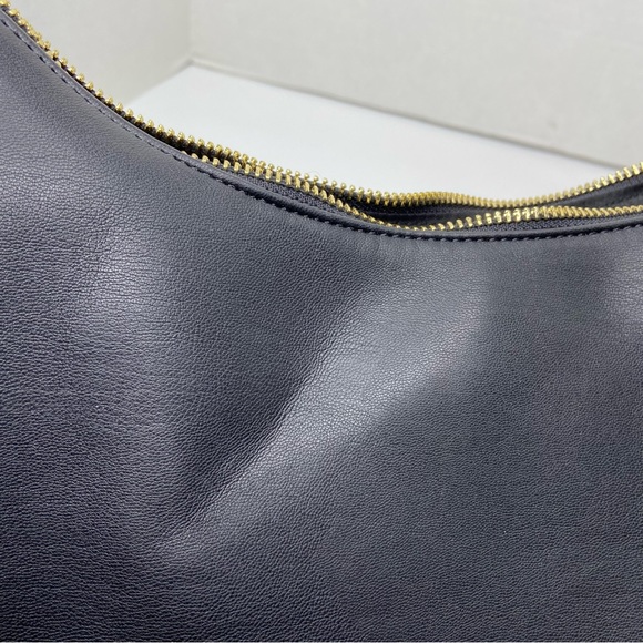 Jules Kae Zola Black Vegan Leather Crossbody Bag Braided Strap Hobo Shoulder NWT - Picture 6 of 12